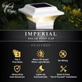 thumbnail image 3 of Classy Caps 2x2 Imperial Solar Post Cap - Fits 2"x2", 2.25"x2.25", and 2.5"x2.5" Posts - White Aluminum, 3 of 10