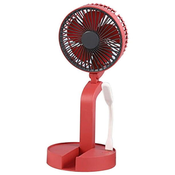 Campana Para Cocina Folding Retractable Fan With LED Lights, Mini Fan Portable Small Usb Rechargeable Fan Outdoor