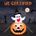 thumbnail image 3 of Costway 5 Ft Halloween Blow-up Inflatable Ghost in Pumpkin w/ LED Bulb Yard Decoration, 3 of 10