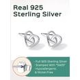 thumbnail image 6 of ChicSilver 925 Sterling Silver Celtic Knot Stud Earrings Set Celtic Heart Ear Studs Irish Jewelry Hypoallergenic, 6 of 9
