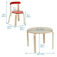 thumbnail image 3 of ECR4Kids Bentwood Round Table and Curved Back Chair Set, Assorted, 5-Piece, 3 of 10