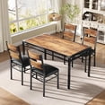 thumbnail image 1 of Bingirl 4-Person Dining Table Set: Rectangular 5-Piece Kitchen and Dining Room Set with Upholstered Chairs, Ideal for Small Space Apartments, 1 of 7