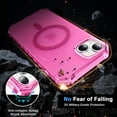 thumbnail image 4 of ELEHOLD Case for iPhone 13, Shockproof Magnetic Matte Case with Wireless Charging Support,Rose, 4 of 6