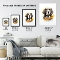 thumbnail image 3 of St. Bernard Lovers Gift Watercolour Pet Portrait Painting Artwork Art Print Framed Poster Wall Decor 12x16 inch, 3 of 5