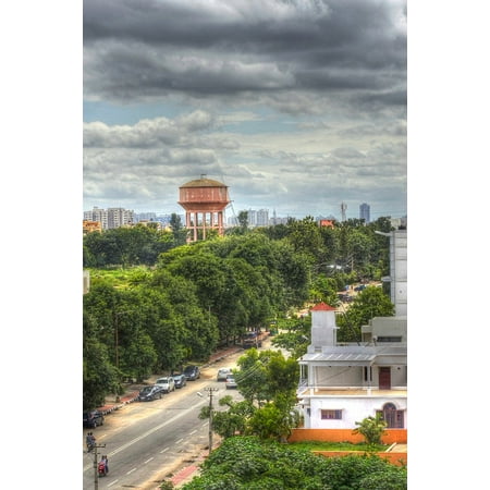 Canvas Print Bangalore India Town City Landscape Water Tank Stretched Canvas 10 x (Best Water Tank Brand In India)