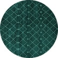 thumbnail image 1 of Ahgly Company Indoor Round Oriental Turquoise Blue Industrial Area Rugs, 8' Round, 1 of 4