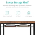 thumbnail image 5 of Best Choice Products 5-Piece Modern Dining Set, Kitchen Table W/ 4 Matching Chairs & Storage Rack - Medium Brown/Black, 5 of 7