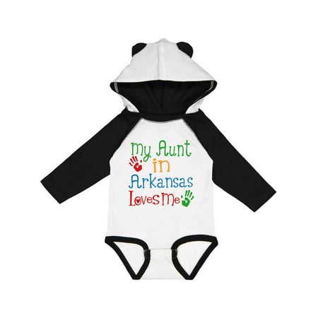 

Inktastic Aunt in Arkansas Loves Me Nephew Gift Baby Boy or Baby Girl Long Sleeve Bodysuit