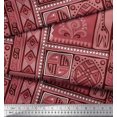thumbnail image 2 of Soimoi Crepe Silk Fabric Patchwork Tribal Printed Fabric 1 Yard 42 Inch Wide, 2 of 3