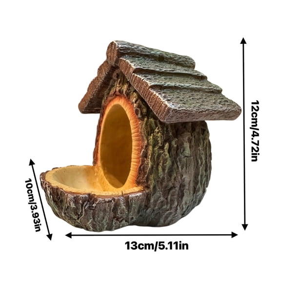 FEOLGEHLY Resin Hanging or Ground-mounted Bird Feeders for Outdoors, Faux Tree Stump Bird Bath Bowl, Home Garden Decor, Sturdy and Durable Hummingbird Feeders for Outdoors, for Birthdays Mother'S Day