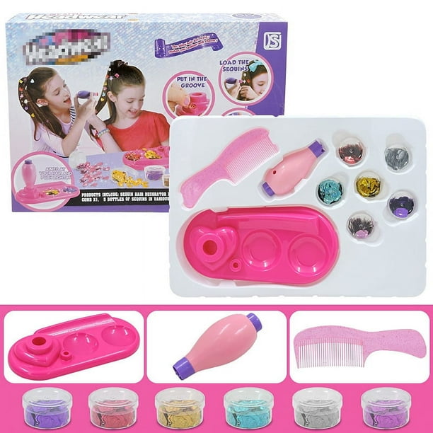 Trenzador de pelo mágico, trenzador de pelo eléctrico de tres hebras para niños, juguete de vestir con trenza DIY para niña