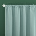thumbnail image 3 of Sun Zero Jules 100% Blackout Rod Pocket 40" x 96" Single Curtain Panel in Surf Blue, 3 of 7