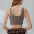 thumbnail image 6 of Pullover Wireless Bras for Women, Full Coverage Scoop Neck Underwear, Wide Shoulder Straps Design, Breathable Comfort Bralette | VerBelle,Coffee XL, 6 of 6