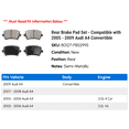 thumbnail image 2 of Rear Brake Pad Set - Compatible with 2005 - 2009 Audi A4 Convertible 2006 2007 2008, 2 of 2