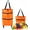 Orange, variant on 2 in 1 Foldable Shopping Cart with Wheels for Groceries, 15kg Grocery Cart on Wheels Collapsible Shopping Carts for Groceries Waterproof Oxford Travel Bag Reusable (Orange)