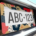 thumbnail image 6 of 1 Pcs Japanese traditional pattern frame License Plate Frame,License Plate Cover for Car Decorative Parts,Aluminum License Plate Bracket Holder Rust-Proof for US Standard Car, 6 of 8
