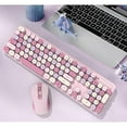 thumbnail image 5 of Silent Typing Wireless Keyboard Mouse Combo, Full-Sized With Retro Round Keycaps And Colorful Keyboards, Optimized For Efficient And Quiet Office Use, 5 of 5