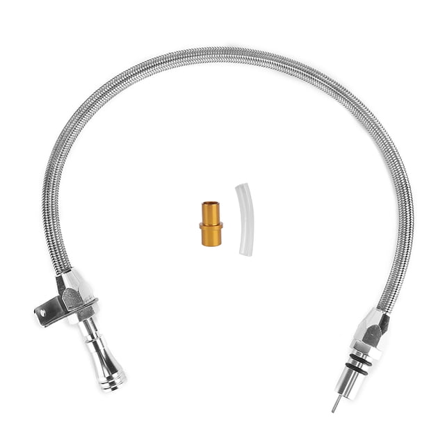 Varilla de medición de transmisión de acero inoxidable 350 compatible con GM TH350 Tranny SBC BBC Trans