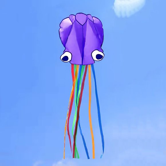 Mollusk Marine Animal Kite Easy To Fly Kite For Kids And Adults No Handle With Kite String Perfect Kite For Beginners Perfect For Outdoor Play With 100 Meters Large Line Board