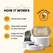 Lava Gel Oven Stainless Steel Portable Food Heater, Flameless, Reusable, for Indoor & Outdoor Use