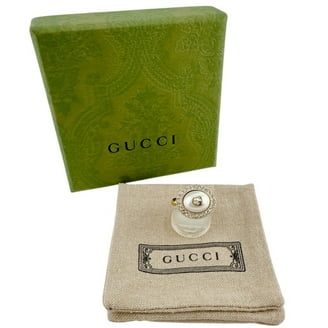 Pre-Owned GUCCI G Logo Cutout Ring, 925 Sterling Silver, Men's