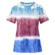 thumbnail image 4 of Fiudx Ofertas Flash Del Día Blusa de Encaje con Cuello Redondo y Manga Corta con Estampado para Mujer, 4 of 5