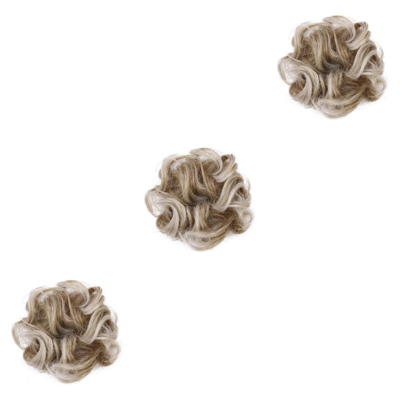 RENACLIPY Coophya Golden Wig Bun, Easy to Wear and Wash, Perfect for Gatherings, 3Pcs