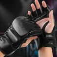 thumbnail image 5 of 1 Pair Boxing Gloves Shock Absorption Half Finger Punching Gloves Gloves For Men Women For Training Muay Thai Kickboxing Fitness Fighting, 5 of 9