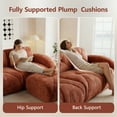 thumbnail image 4 of 141" Oversized Modular Sectional Sofa, L-Shaped Boneless Couch with Deep Seat, 5-Seater Velvet Cloud Couch with Ottoman for Living Room, Red, 4 of 9