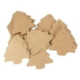 thumbnail image 1 of 50pcs Scalloped Kraft Paper Christmas Tree Gift Parcel Tags Label Luggage Paper Tags with 10M Rope (Brown), 1 of 4