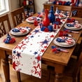thumbnail image 6 of Darzheoy 4th of July Table Runner, Patriotic Red, White, Blue Star Design, Available in 5 Sizes, Wrinkle-Resistant, Holiday Table Decor for Independence Day, Memorial Day, Home, Party, 6 of 6
