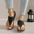 thumbnail image 5 of HeaCare Orthopedic Sandals for Women 2025,Summer Slip On Beach Sandals Dressy Arch Support Wedge Sandal Vintage Wide Width Flip Flops Casual Boho Slipper, 5 of 13