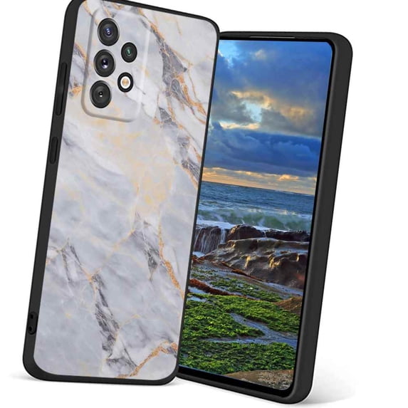 Marble-223 Phone Case, Degined for Samsung Galaxy A52 5G Case Men Women, Flexible Silicone Shockproof Case for Samsung Galaxy A52 5G