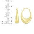 thumbnail image 3 of Floreo 14k Yellow Gold 28.5mm Polished Puff Hoop Earrings, 3 of 4