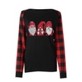 thumbnail image 3 of Hauts de Noël pour Femmes Manches Longues Mode Décontractée Imprimée Chandails en Molleton pour Dames, 3 of 9