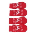 thumbnail image 2 of 4 Uds calcetines para perros patrón navideño cálido antideslizante calcetines de algodón tejidos portátiles para gatos para el hogar interior alce, 2 of 5