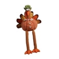 thumbnail image 3 of Figura colgante de pavo de Acción de Gracias, hecha a mano, de peluche para fiesta Naranja, 3 of 9