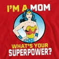 thumbnail image 2 of Popfunk Wonder Woman Wonder Woman Mother's Day What's Your Superpower Unisex Adult Crewneck Sweatshirt, Red, Small, 2 of 5