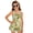 Citrus Floral Print, variant on Girls Polka Dot One Piece Swim Dress - Sleeveless Skirted Bathing Suit, Quick Dry Stretchy Swimwear for Summer Beach Pool Vacation