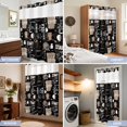 thumbnail image 5 of No Hook Shower Curtain, Coffee Black Waterproof Fabric Shower Curtains for Bathroom, Brown Beans Cup Dessert Drink Monochrome Long Bathroom Curtain with Mesh Top Window for Home Hotel Bathtub 72"x84", 5 of 9