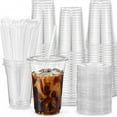 thumbnail image 1 of Vasos Desechables de Plástico para Bebidas Frías de 360 Ml, 100 Unidades, Tapas Transparentes de Pet a Prueba de Fugas y Pajitas | Vasos Desechables para Leche, Té, Café, Frutas, Té, Fiestas, Oficina, 1 of 6