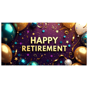 LUUFILx Happy Retirement Party Banner Balloon Decoration Backdrop Background Celebration Floral Supplies Event Props Festive Banners Decorations