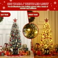 thumbnail image 6 of Artificial Christmas Tree, 4.5ft Pre-Lit Potted Snow Flocked Christmas Tree with 200 Warm White Lights, Small Holiday Xmas Tree with 4 Berries Clusters and Hinged Sections, 6 of 7