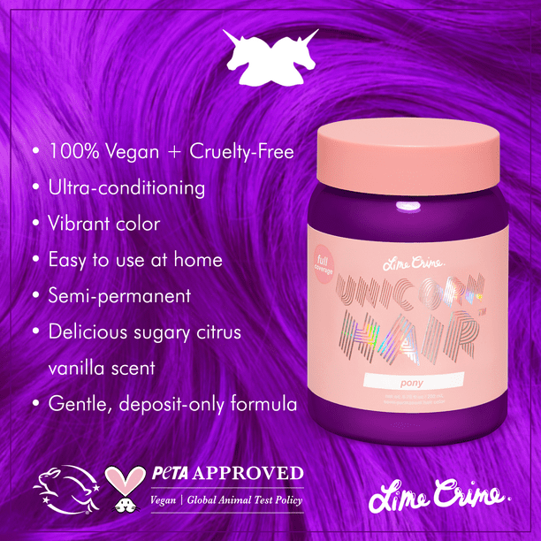 Lime Crime Unicorn Hair, Semi-Permanent Hair Color, Vegan