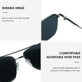 thumbnail image 2 of 2 Pack Vintage Round Sunglasses for Men and Women UV400 Protection Outdoor Shades with Matte Black+Black +2.75 Magnification Frame, 2 of 5