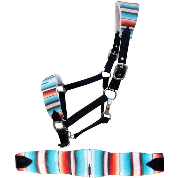 Showman Padded Bronc Halter w/ Serape Southwest Print