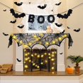thumbnail image 3 of decoración interior de halloween bufanda de chimenea de telaraña, pancarta de halloween, murciélago 3d, decoración del hogar de halloween, decoración de fiesta de halloween, 3 of 5