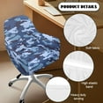 thumbnail image 6 of FOR U DESIGNS Blue Camo Pattern Dining Chair Slipcovers Stretch Leisure Arm Chair Protector Wear-Resistan Bar Stool Covers with Armrest, Home Decor Accessories, 6 of 8