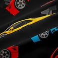 thumbnail image 5 of Manfei Colorful Race Car Kitchen Curtains,Classic Kid Art Black Out Curtains Pack of 2 (42x63 Each),Black, 5 of 7