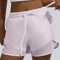 thumbnail image 6 of XPMWRP Women's 2-in-1 Running Shorts with Mesh Liner Quick Dry High Waist Athletic Workout Shorts Breathable Gym Shorts with Pockets Pink L, 6 of 9